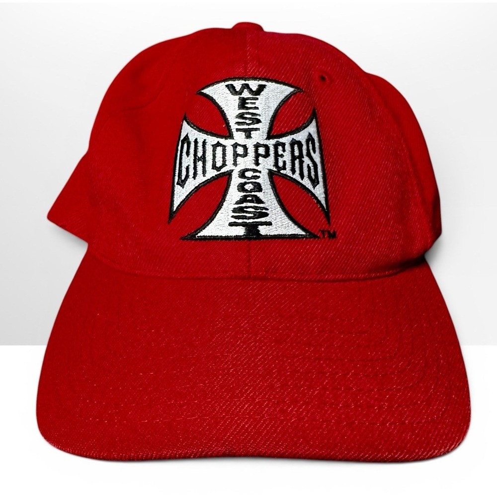 West Coast Choppers Hat Cap Snap Back Red Biker Motorcycle Mens Jesse James